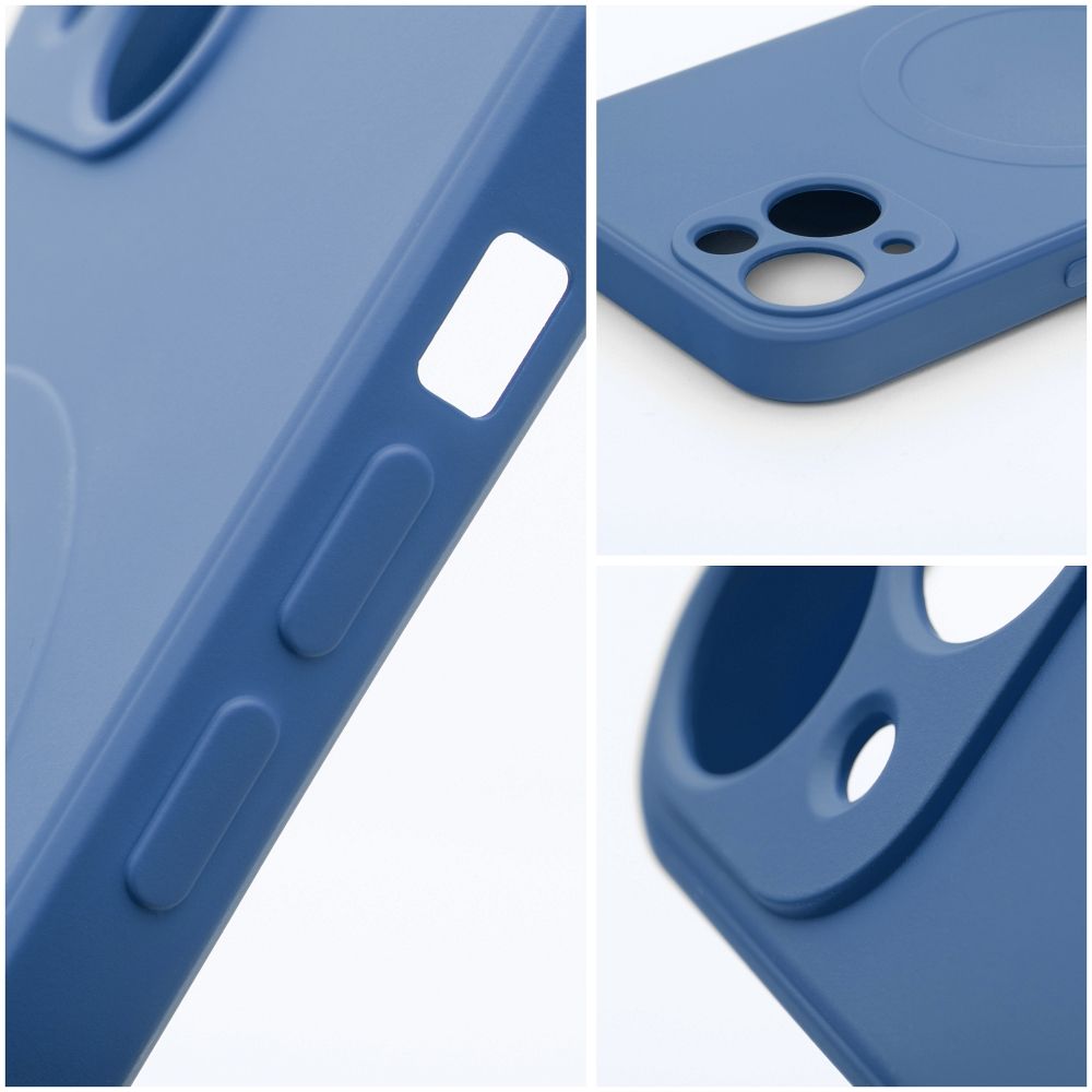 Husa Protectie Soc Silcon Mat Comaptibila MagSafe Samsung S24 -Albastru